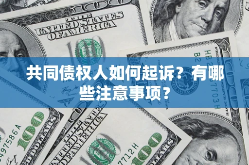 北京共同债权人如何起诉？有哪些注意事项？
